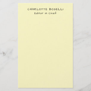 Minimalistisk Enkel Klassisk Professionell Kräm Brevpapper