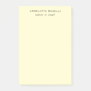 Minimalistisk Enkel Klassisk Professionell Kräm Post-it Block