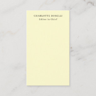 Minimalistisk Enkel Klassisk Professionell Kräm Tilläggskort