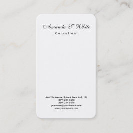 Minimalistisk enkel lodrät med oformaterat pensels visitkort