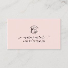 Minimalistisk enkel logotyp för  rosa visitkort