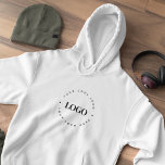 Minimalistisk enkel Logotyp i rundcirkel för anpas Hoodie<br><div class="desc">Skapa din egen anpassningsbar-hotell med en rund logotyp i en ren,  minimalistisk utformning. Den här vanliga svarta och vita hoodie är idealisk för företagspersonal,  reklamsvag eller märkesreklam och erbjuder en snygg professionell för ditt team eller evenemang.</div>