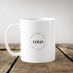 Minimalistisk enkel Logotyp i rundcirkel för anpas Kaffemugg