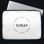 Minimalistisk enkel Logotyp i rundcirkel för anpas Laptop Fodral<br><div class="desc">Befordra ditt företag med den här coolan laptop sleeve,  med anpassningsbarnas logotyp-mall! Lägg enkelt till din egen logotyp genom att klicka på alternativet "anpassa".</div>