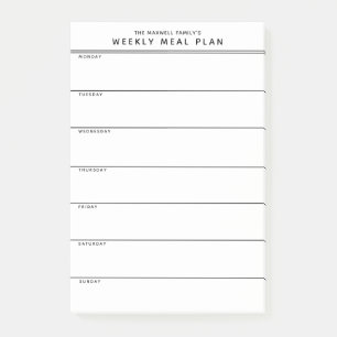 Minimalistisk enkel målplanering post-it block