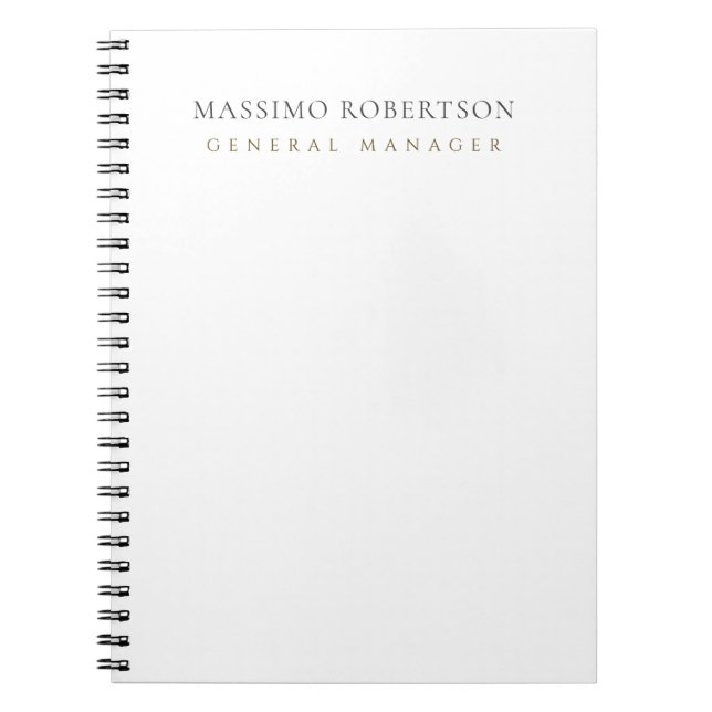 Minimalistisk Enkel Modern  Anteckningsbok (Framsidan)