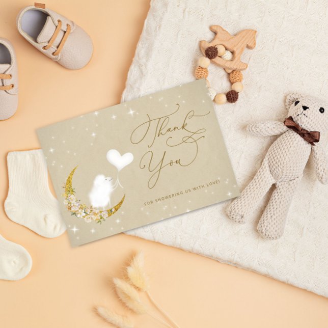 Minimalistisk enkel modern babystötare för lamm tack kort (Skapare uppladdad)