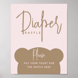 Minimalistisk enkel modern babystövel för björn poster