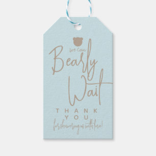 Minimalistisk, enkel modern björnskötare presentetikett