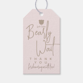 Minimalistisk, enkel modern björnskötare presentetikett