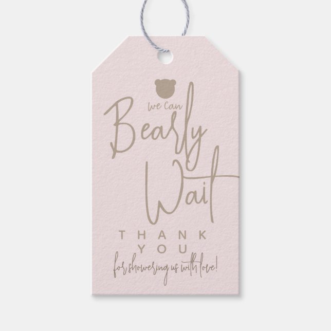 Minimalistisk, enkel modern björnskötare presentetikett (Framsidan)