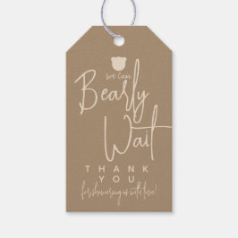 Minimalistisk, enkel modern björnskötare presentetikett