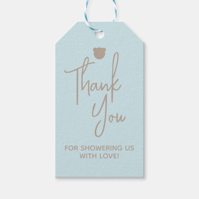 Minimalistisk, enkel modern björnskötare presentetikett (Framsidan)