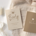 Minimalistisk, enkel modern björnskötare tack kort<br><div class="desc">Lite vild är på väg? Självklart firar du! Det här är en bra design som hjälper dig att planera en underbar babydusch!</div>