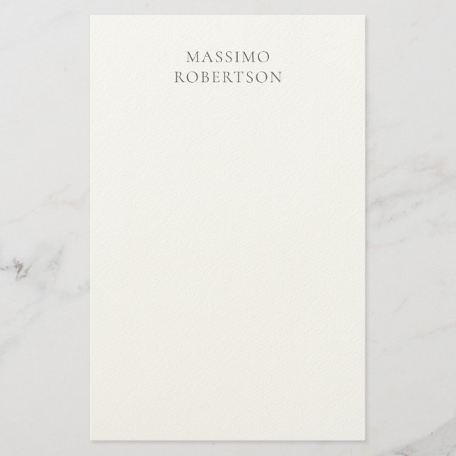 Minimalistisk Enkel Modern  Brevpapper (Framsida)