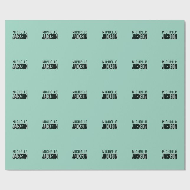 Minimalistisk Enkel Modern Ditt Namn Meddelande Presentpapper (Platt)