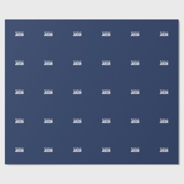 Minimalistisk Enkel Modern Ditt Namn Meddelande Presentpapper (Platt)