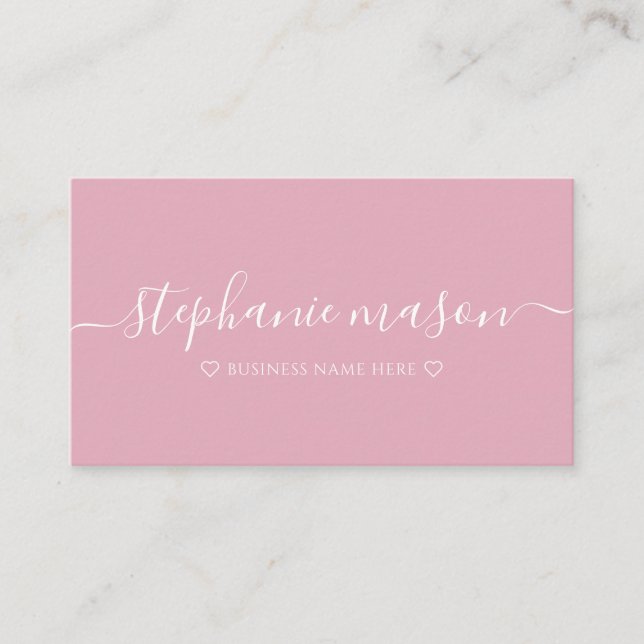 Minimalistisk enkel modern Dusty Ro Visitkort (Framsida)