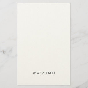 Minimalistisk Enkel Modern Lägg Till Eget Namn Brevpapper