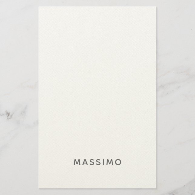 Minimalistisk Enkel Modern Lägg Till Eget Namn Brevpapper (Framsida)