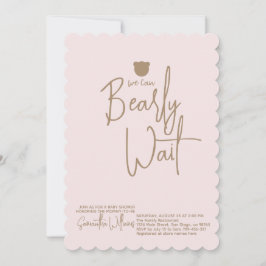 Minimalistisk enkel modern liten björnstövel inbjudningar