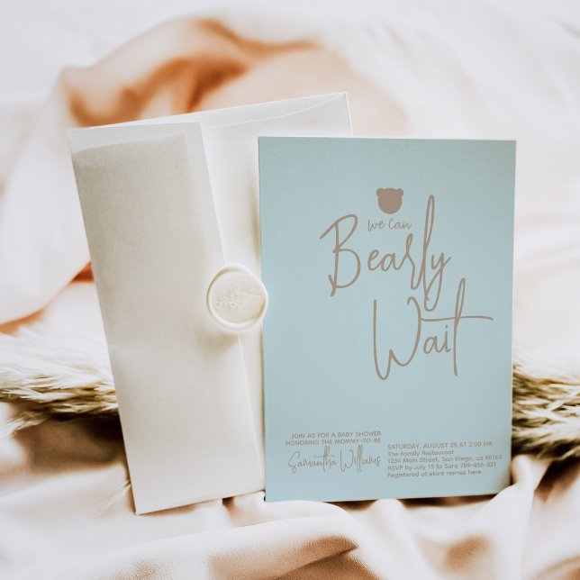 Minimalistisk enkel modern liten björnstövel inbjudningar (Skapare uppladdad)