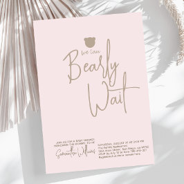 Minimalistisk enkel modern liten björnstövel inbjudningar