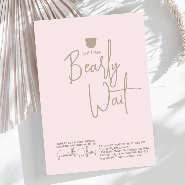 Minimalistisk enkel modern liten björnstövel inbjudningar (Skapare uppladdad)