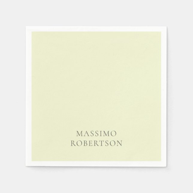 Minimalistisk Enkel Modern  Pappersservett (Framsidan)