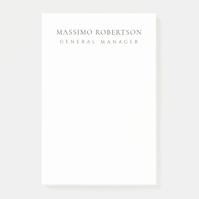 Minimalistisk Enkel Modern  Post-it Block (Framsida)