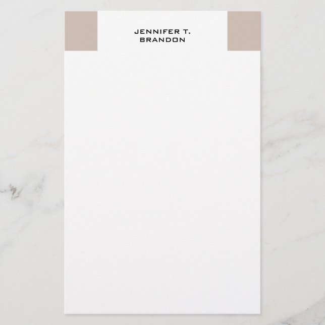 Minimalistisk Enkel Modern Professionell Brevpapper (Framsida)