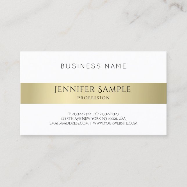 Minimalistisk Enkel Modern Professionell Elegant Visitkort (Framsida)
