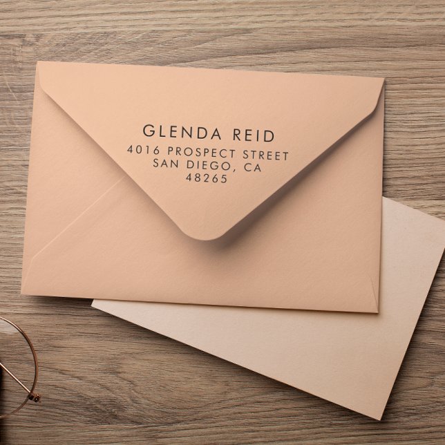 Minimalistisk enkel modern Returadress Självfärgande Stämpel (Skapare uppladdad)