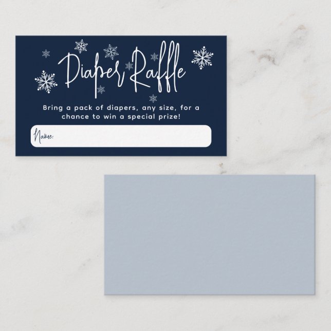 Minimalistisk enkel modern vinterdusch i Pojke Tilläggskort (Fram/baksida)