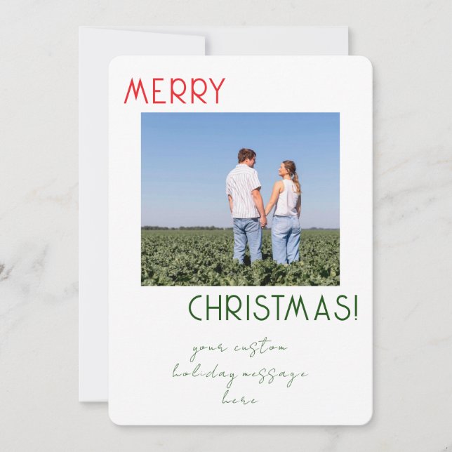 Minimalistisk Enkel Personlig Julkort (Framsida)