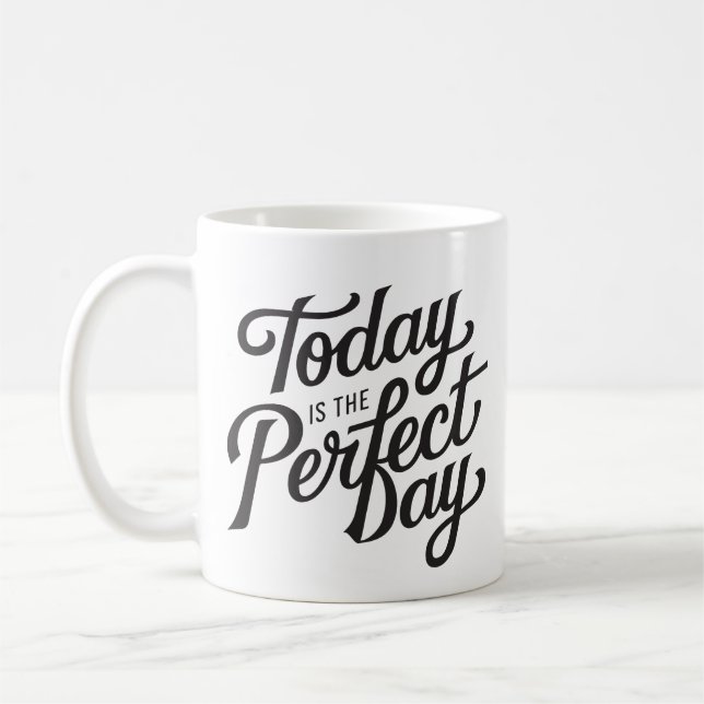 Minimalistisk enkel positioneringsoffert fet typog kaffemugg (Vänster)