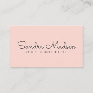 Minimalistisk enkel Professionell-typografi-Rosa Visitkort