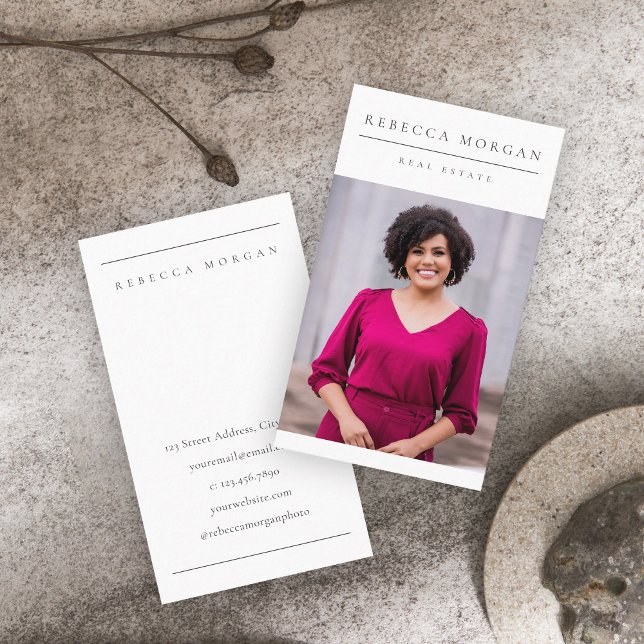 Minimalistisk Enkel Ren Fotografi Visitkort (Skapare uppladdad)