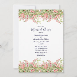 Minimalistisk enkel ro-vinrehearsal-middag inbjudningar