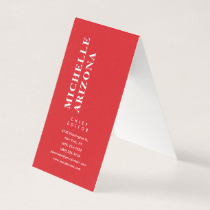 Minimalistisk Enkel Röd & Vit Professionell Modern Visitkort