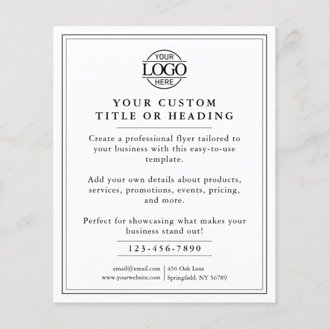 Minimalistisk enkel Rosa Business Logotyp Promotio Flygblad (Framsidan)