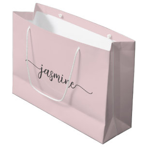 Minimalistisk Enkel Rosafärgad Monogram Feminint S