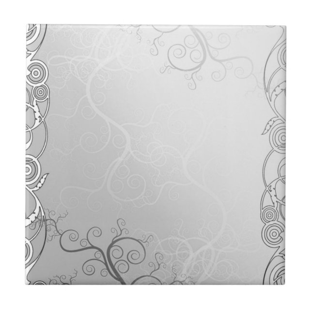 Minimalistisk enkel silver grått-mall - anpassa kakelplatta (Framsidan)