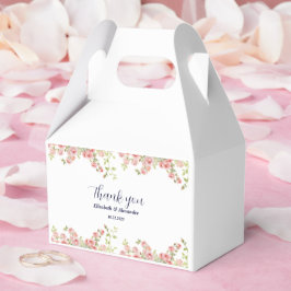 Minimalistisk enkel Söt ro blommigt bröllop Presentaskar