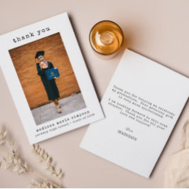 Minimalistisk enkel Studenten Photo Tack Anteckningskort