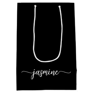 Minimalistisk Enkel Svart Monogram Feminint Skript