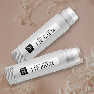 Minimalistisk, enkel svart och vit lipspett Lip Ba Klistermärke