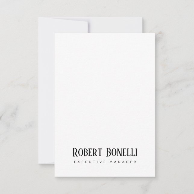 Minimalistisk Enkel Svart & Vit Modern Enkel OSA Kort (Framsida)
