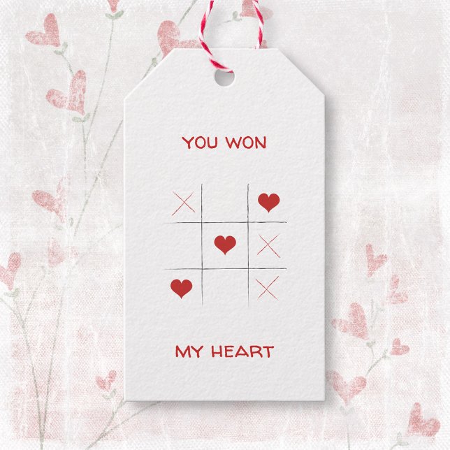 Minimalistisk, enkel, tac-toe Alla hjärtans dag Presentetikett (Minimalist Simple tic-tac-toe Valentine's Day Gift Tags ©Susanne Sachers - Sunny Mind Design 🌞)