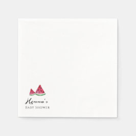 Minimalistisk Enkel Vattenmelon Sommar Bebis Showe Pappersservett